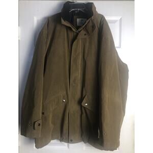 Lee Valley Ireland Cork Jacket Mens XXL Brown Olive Green- Broken Zipper Sliders